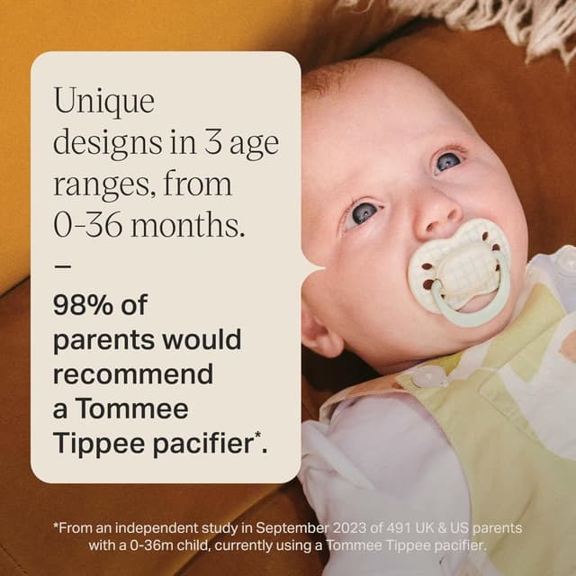 Detalle de Tommee Tippee Ultimate Fit Soother (0-6 Months) Orthodontic Dummy, 4 Pack, BPA Free Silicone