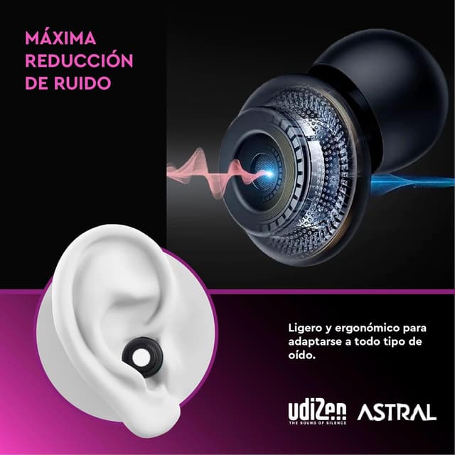 Thumbnail 4 de UdiZen Astral Tapones -40dB ultrasuaves