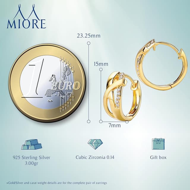 Thumbnail 2 de Miore Orecchini Cerchio Donna 3 g
