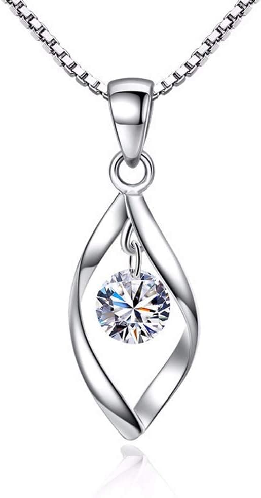 Detalle de Zolkamery Schmuckset Silber 925 Damen: Twist-Halskette & Ohrringe mit Zirkonia