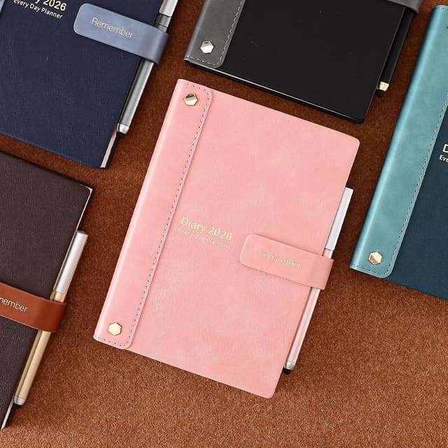 Thumbnail 1 de Mljtoyo Diary 2026 A5 Page‑a‑Day Pink