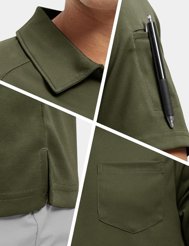 Thumbnail 5 de Mens Golf Polo Shirts Short Sleeve