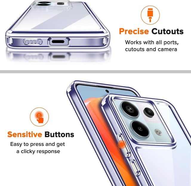 Thumbnail 6 de ivoler Funda Transparente con Cristal para Xiaomi Redmi Note 13 Pro 5G