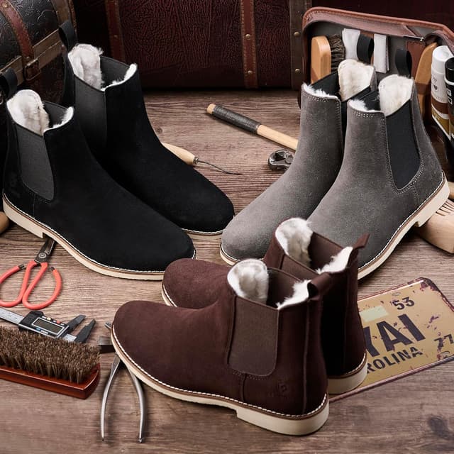 Detalle de SL-Saint Chelsea en cuir de vache fait main – bottes homme à enfiler