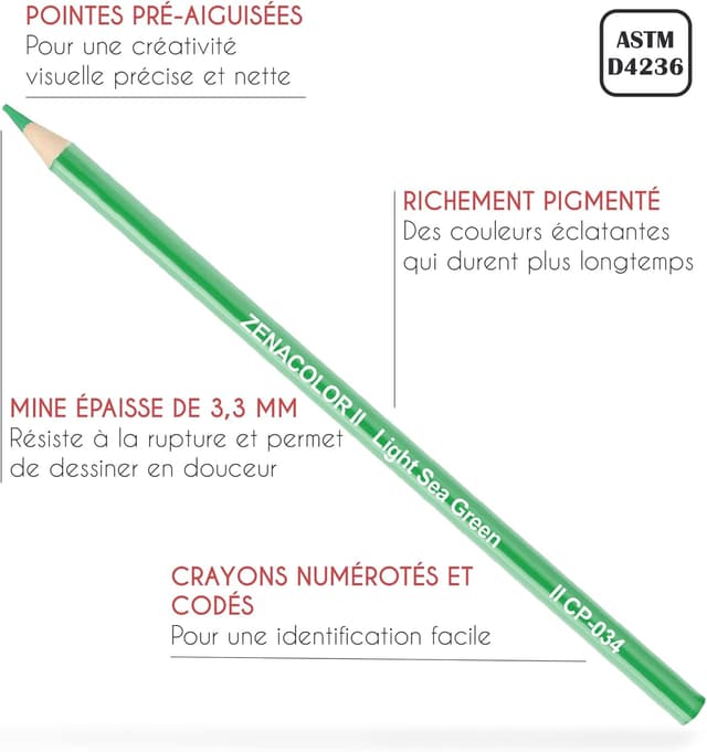 Thumbnail 2 de Zenacolor 72 crayons de couleur đź–Ť