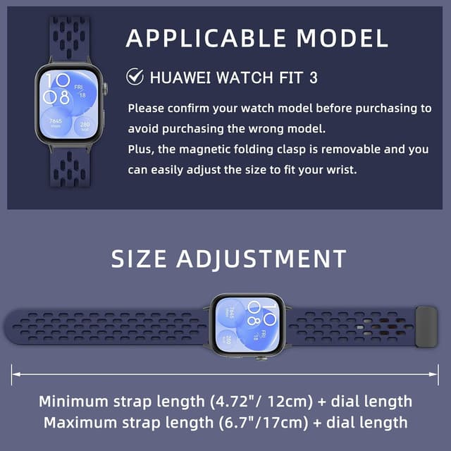 Detalle de MaEiol Silicone strap for Watch Fit 4 Pro