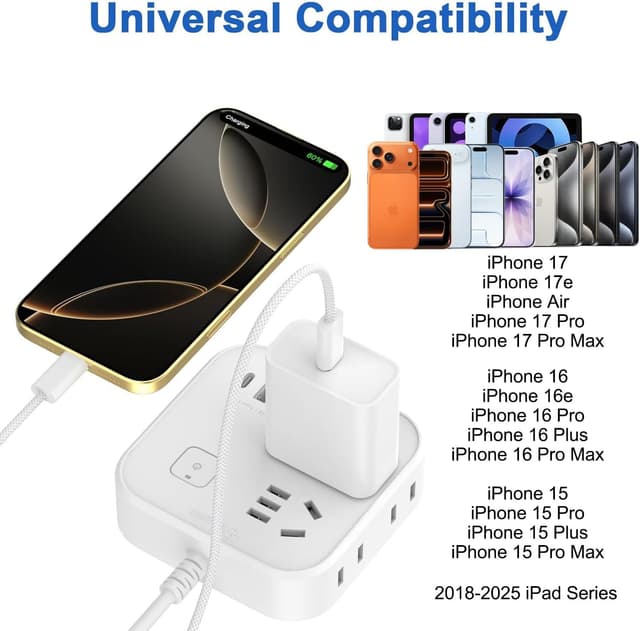 Detalle de iPhone Fast Charging 20W USB-C Charger + 2Pack 3FT Woven Cable (USB-C to USB-C)