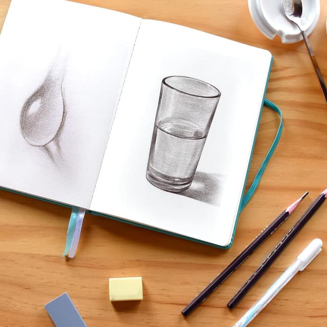 Detalle 2 de STATIONERY ISLAND Notizbuch A5 Blanko mit Hardcover, 180 Seiten (180 g/m²) & 2 Lesebändchen – Dunkelblau