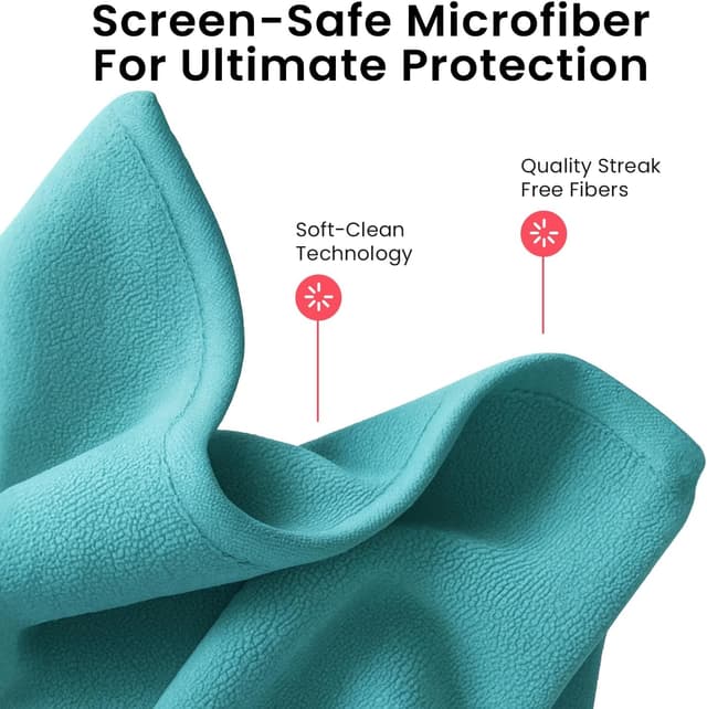 Detalle 2 de EVEO Screen Cleaner Spray (Streak-Free) TV Screen Cleaner Kit with Plush Microfiber Cloth