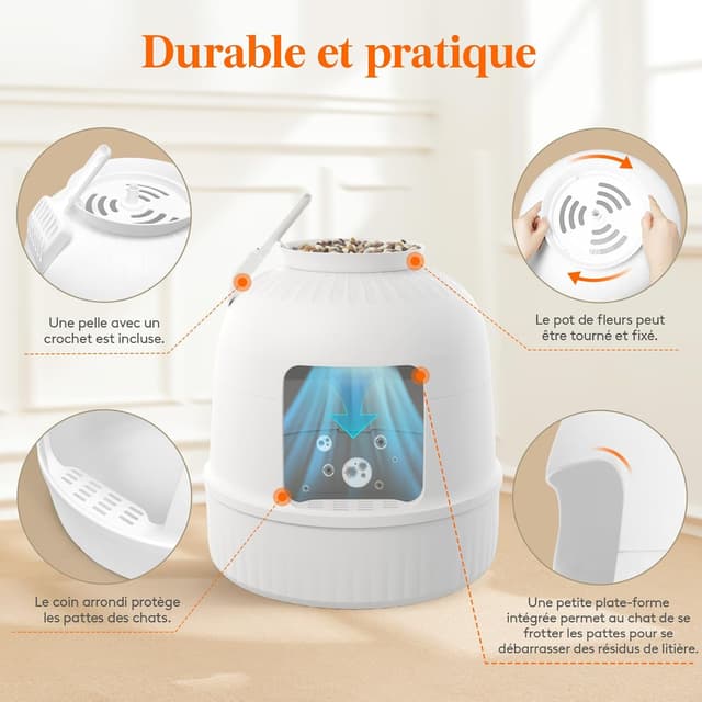 Thumbnail 5 de Lifewit Bac à Litière Camouflé 48×120 cm