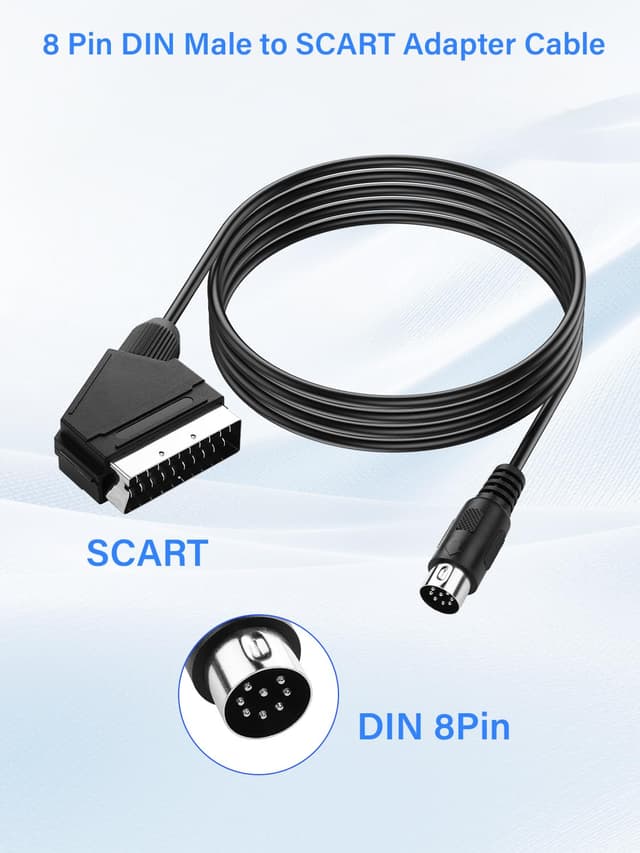 Detalle 2 de 8 Pin DIN to SCART adapter cable, 1m