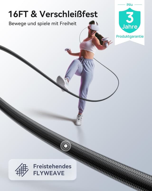 Thumbnail 6 de INIU Link Kabel 5 m USB‑C VR‑Datenkabel für Quest/PC
