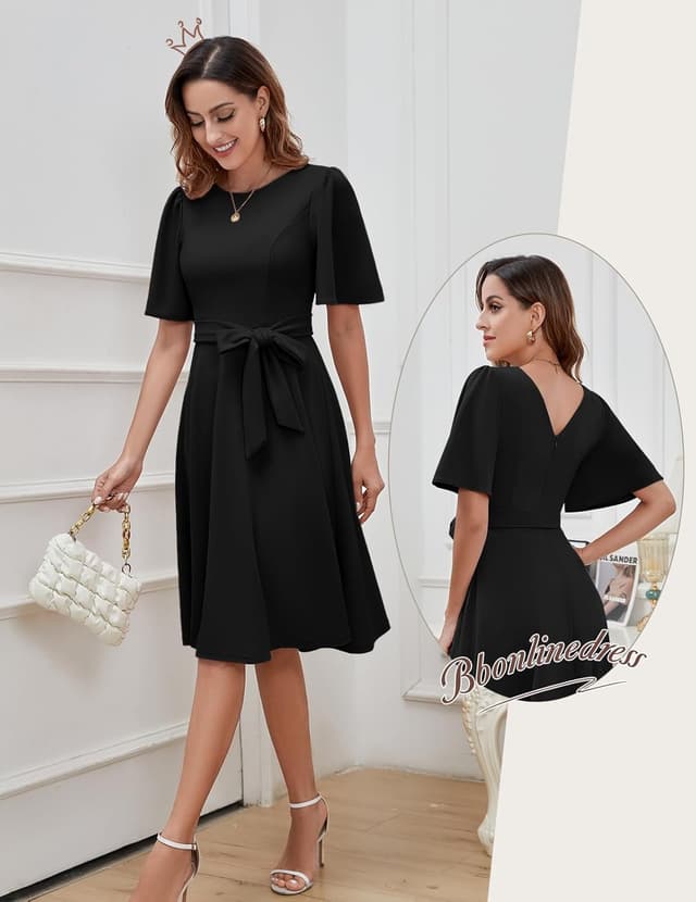 Thumbnail 2 de Bbonlinedress Cocktailkleid Damen Midi Festlich