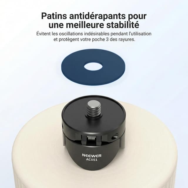 Detalle de NEEWER Mini trépied AC051 compatible DJI Osmo Pocket 3 (et options 1/4")