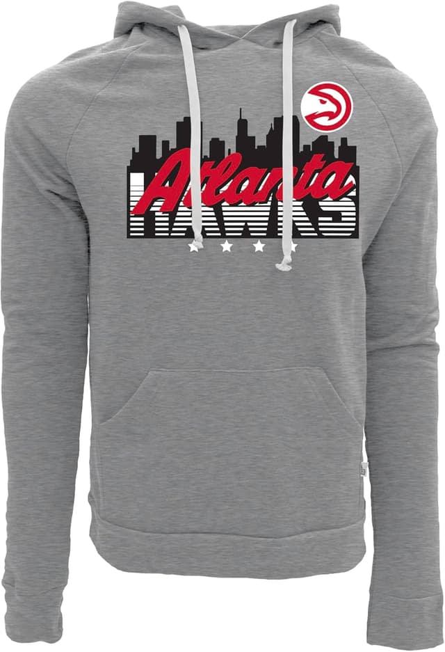 Detalle de Blue 84 NBA Officially Licensed Tri-Blend Hooded Sweatshirt (Flyline) – Atlanta Hawks
