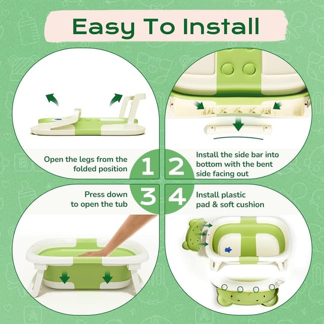 Thumbnail 5 de COOSEYA Vasca neonato con supporto verde