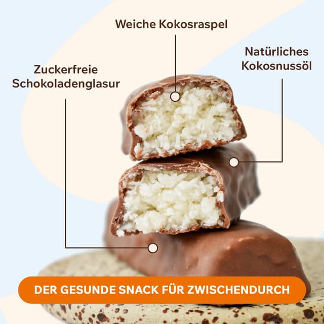 Thumbnail 4 de FitnesSHOCK Coconut Low Carb Riegel 12x50 g