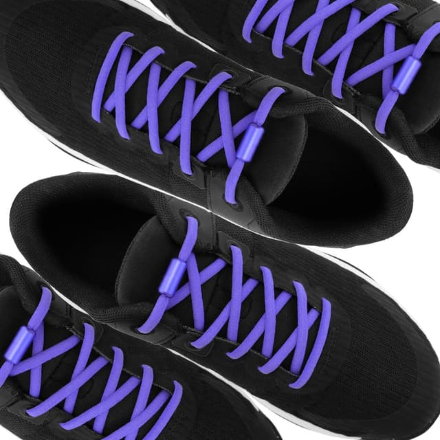 Detalle 2 de RJ-Sport 2 Paar elastische Schnürsenkel mit Schnellverschluss (Schnellschnürsystem) – ohne Binden