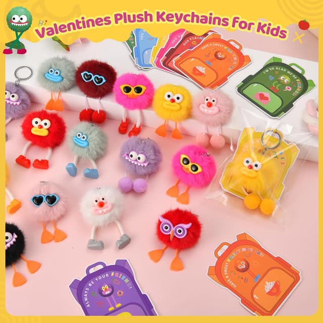Thumbnail 5 de EFLSJIO Valentine Plush Keychains 24 Pack