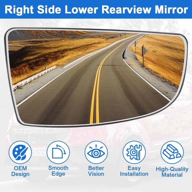 Detalle 2 de vsshe Lower Right Mirror Glass Replacement for Ford Transit MK8 (2014+) BK31-17A700-AA