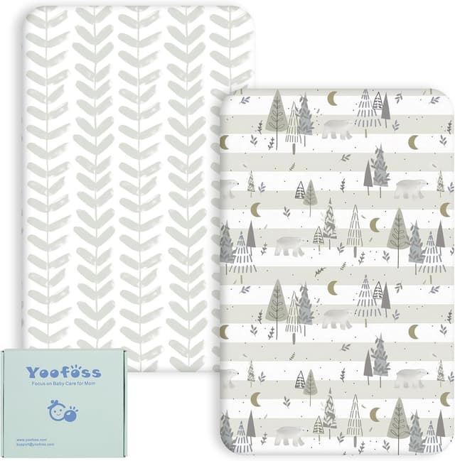 Thumbnail 6 de Yoofoss cot bed sheets 65 x 95 cm