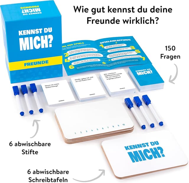 Detalle 2 de The World Game: „Kennst Du wirklich Deine Freunde & Familie?“ (deutsche Version) – lustiges Kartenspiel ab 150 Fragekarten