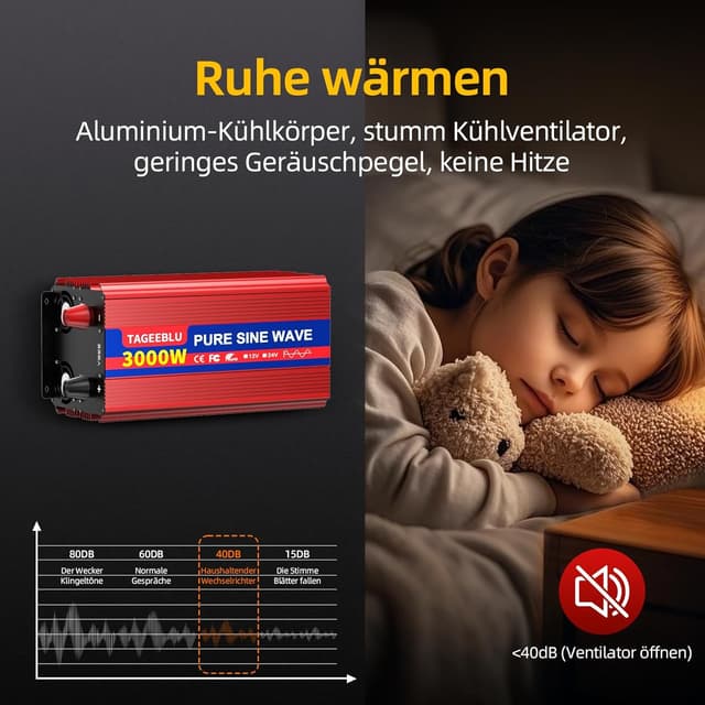 Thumbnail 5 de TAGEEBLU 3000W Wechselrichter 12V auf 230V