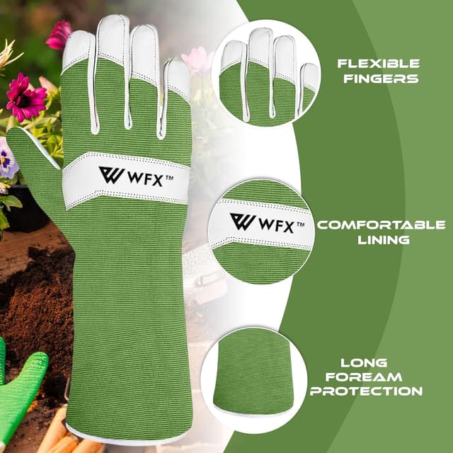 Thumbnail 1 de WFX Guantes largos de cuero para jardinería L