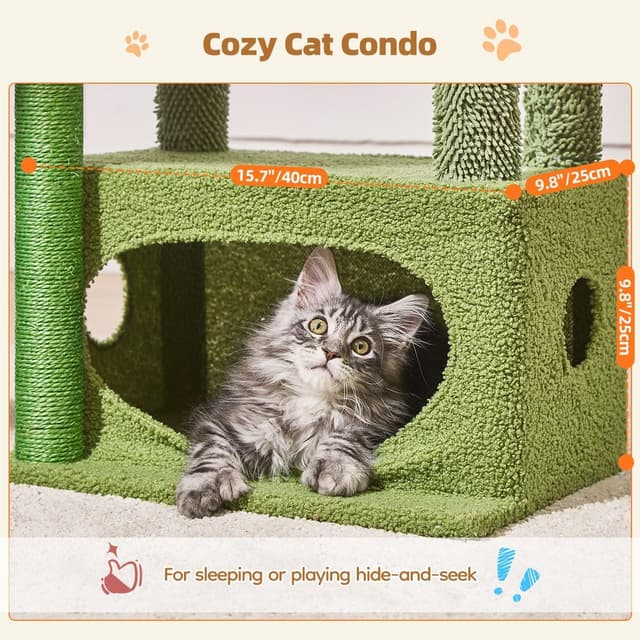 Thumbnail 3 de Taoqimiao Cat Tree 98cm for Indoor Cats