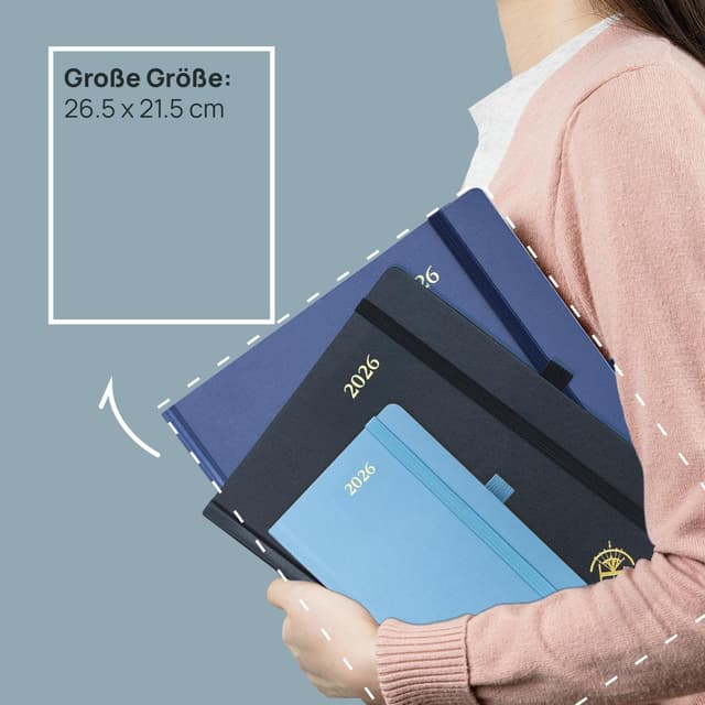 Detalle 2 de POPRUN Kalender 2026 Wochenplaner 26,5 x 21,5 cm