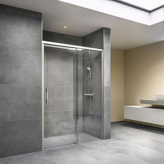 Imagen de Duscholux D3 Gredel mampara frontal 1 hoja y panel derecho en OfertitasTOP