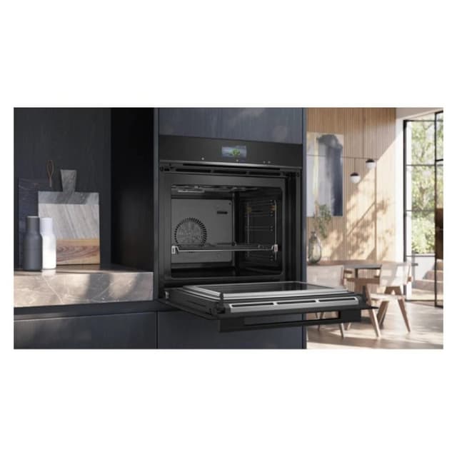 Detalle de Siemens HM736GAB1 horno eléctrico empotrable 67 L negro multifunción con microondas y Home Connect