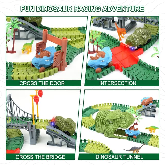 Detalle de ToyFuntasy Dinosaur Track 255+ Pieces