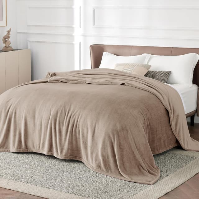 Detalle de Bedsure fleece blanket King Size 270x230 cm