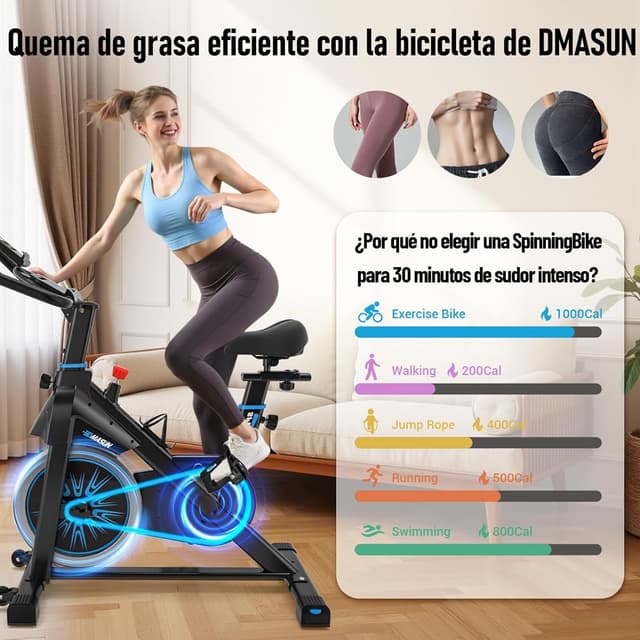 Detalle 2 de DMASUN Bicicleta Estática 180 kg