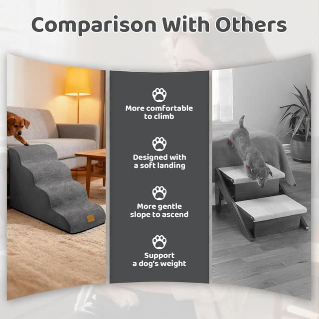 Detalle 1 de Dog steps for bed ladder, 4-step 40x72x50cm