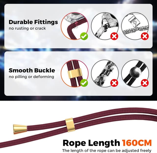 Detalle 2 de OLEPHY iPhone 17 Handykette 6,3 Zoll Hülle