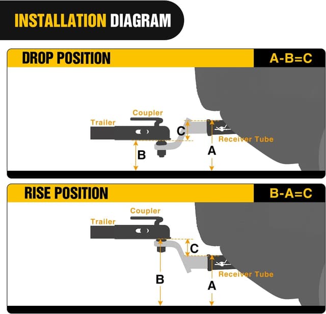 Detalle 2 de Nilight Trailer Hitch Ball Mount with 2-5/16-Inch Trailer Ball, 2-Inch Drop, 5/8-Inch Pin Clip (up to 7,500 lbs)