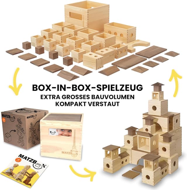 Thumbnail 6 de MATZBOX 36 Teile Holzbausteine