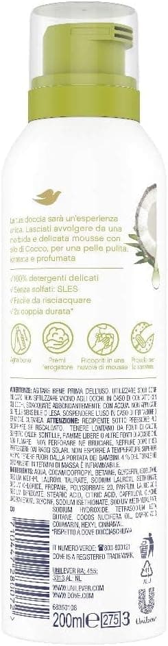 Thumbnail 2 de Dove Mousse Doccia Olio di Cocco 6×200 ml