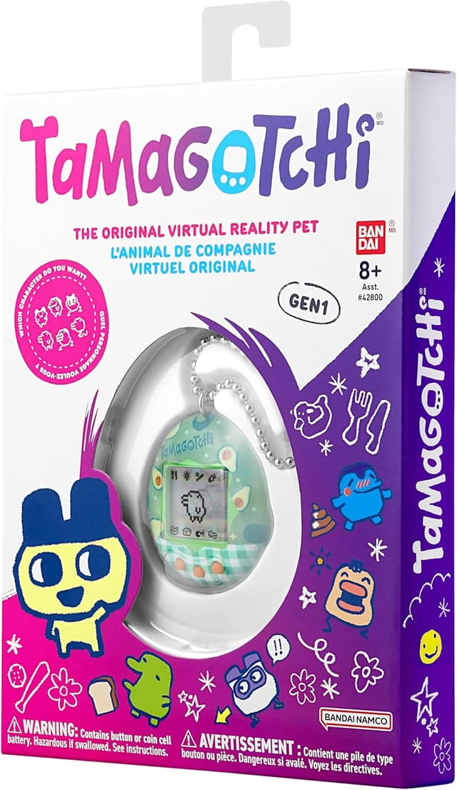 Detalle de Original Tamagotchi Avocado Mix (Digital Pet) — CR2032 battery included