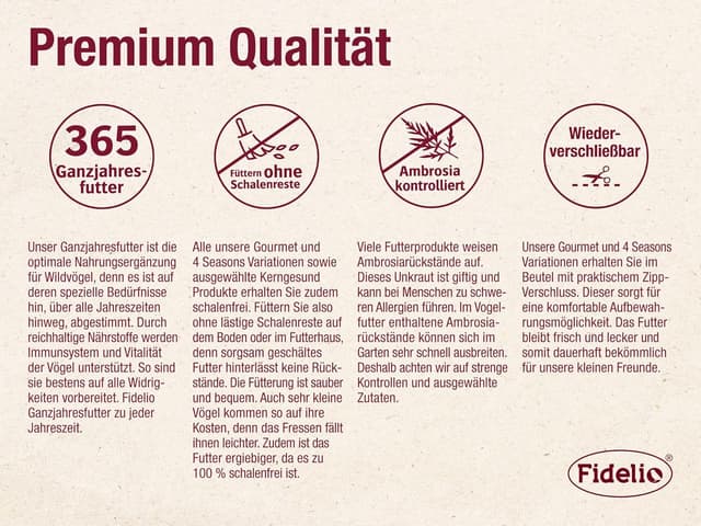 Thumbnail 3 de Fidelio Wildvogelfutter 10 kg 🐦