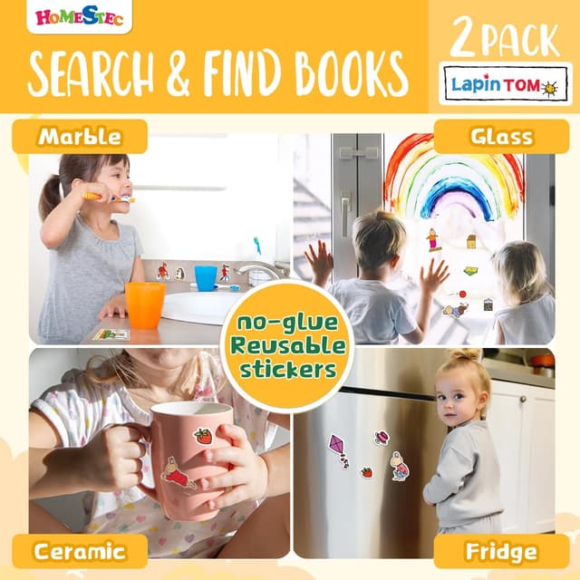 Thumbnail 4 de HOMESTEC OĂą est Lapin TOM Livre d'autocollants đź“–