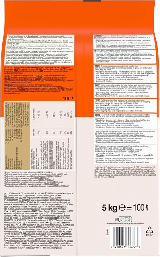Thumbnail 2 de Bens Original Riz Long Grain Tradition 5kg