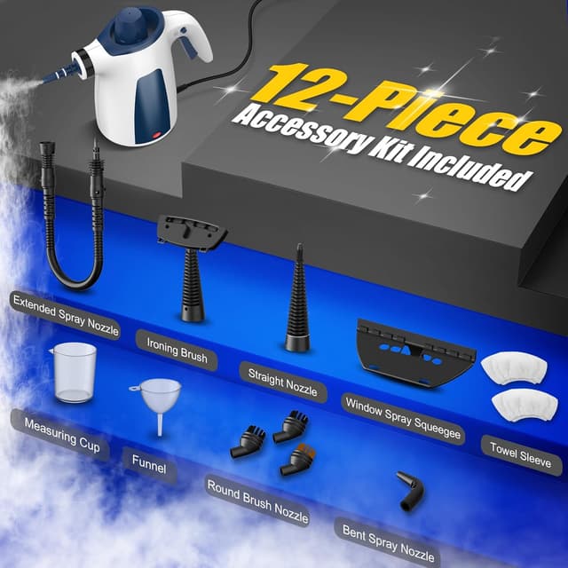 Thumbnail 6 de Hand Held Steam Cleaner 1050W with 12 accessories