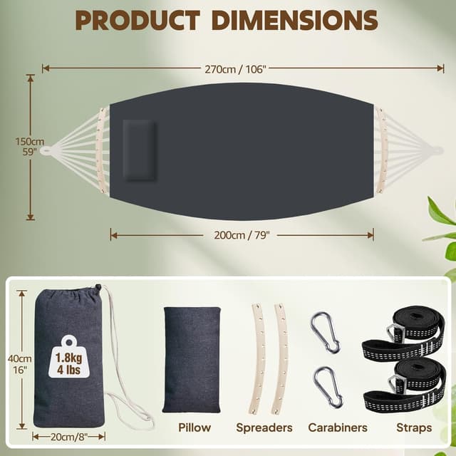 Detalle 2 de Chihee Baumwoll-Hängematte bis 300 kg