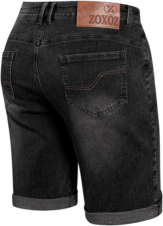Detalle de Short Jean Homme ZOXOZ Bermuda en denim stretch – coupe slim pour l’été