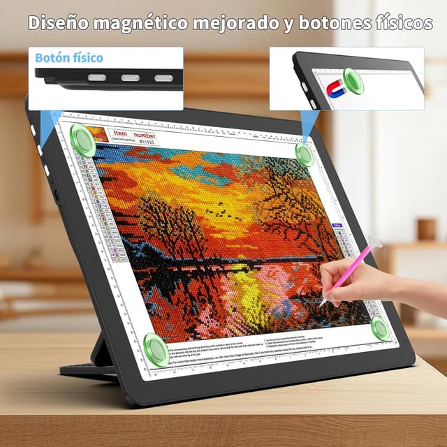 Thumbnail 6 de TOHETO Tablero de luz A3 recargable con soporte 4 h