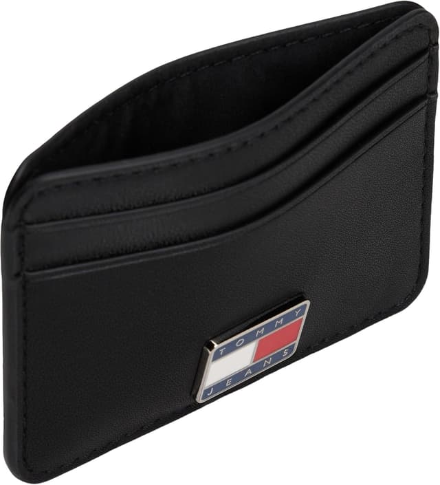 Detalle de Tommy Jeans Tjw Cool CC Holder AW0AW18030 portatessere da donna, colore nero