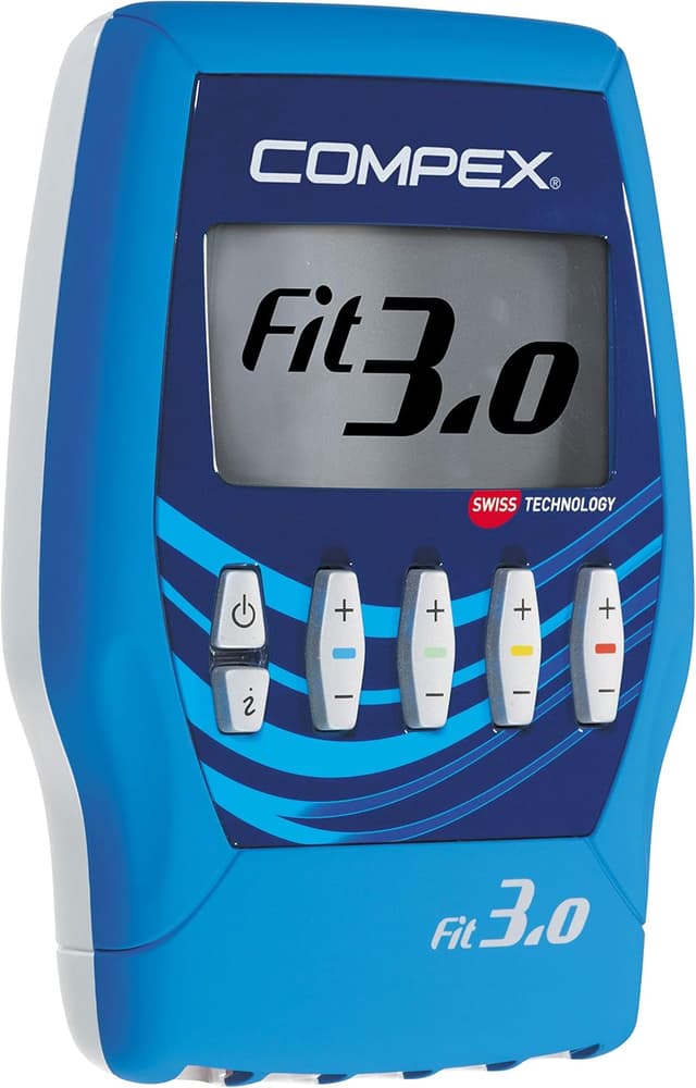 Detalle de Compex Fit 3.0 elettrostimolatore blu: 20 programmi per dolore, fitness e massaggio